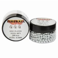 Fireball® Airgun 4.5mm high-polished Steel zinc coating BB 500 pcs Tub
